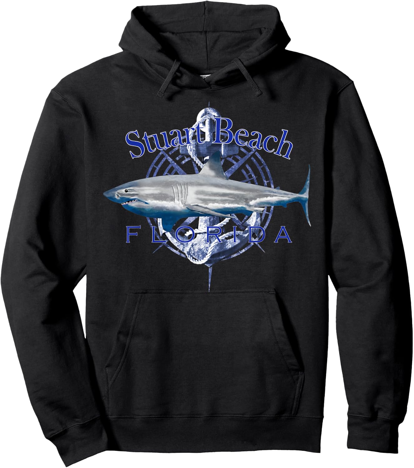 Stuart Beach Florida Nautical Sailing Boating Hoodie - Hoodie | Black