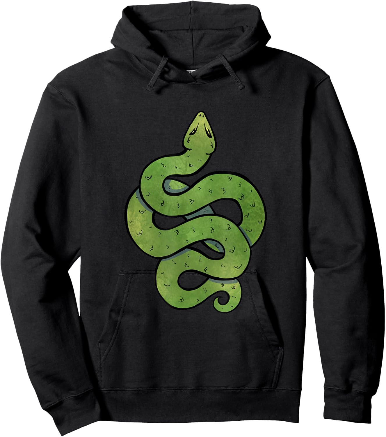 Green Snake Art Snake Symbol Hoodie - Hoodie | Black