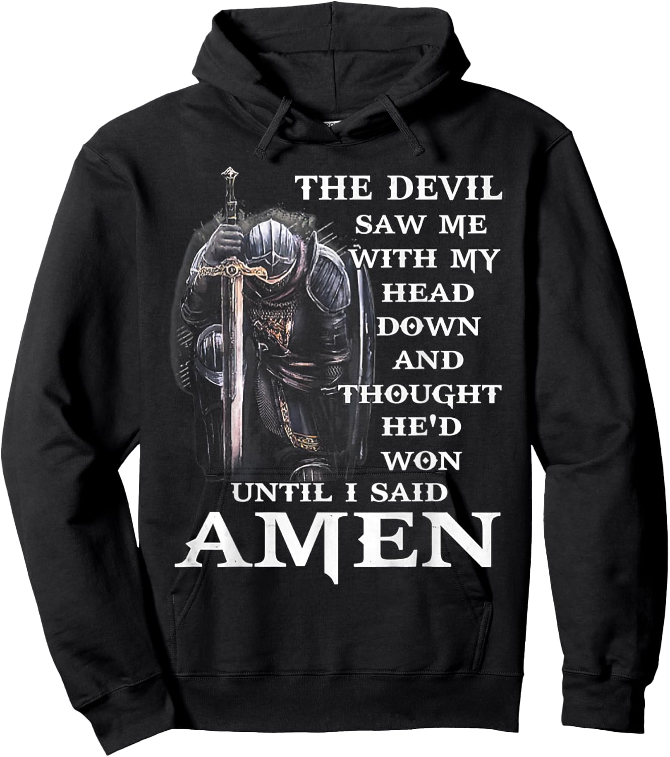 Jesus The Devil Saw Me With My Head Down Hoodie - Hoodie | Black