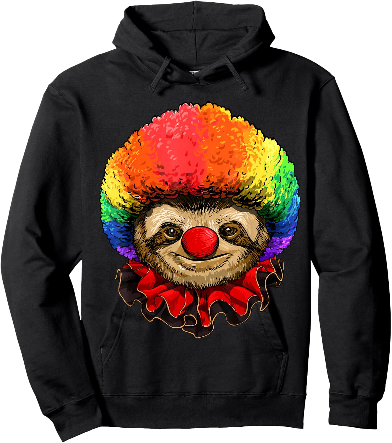 Sloth Clown Wildlife Sloth Forest Animal Circus Hoodie - Hoodie | Black