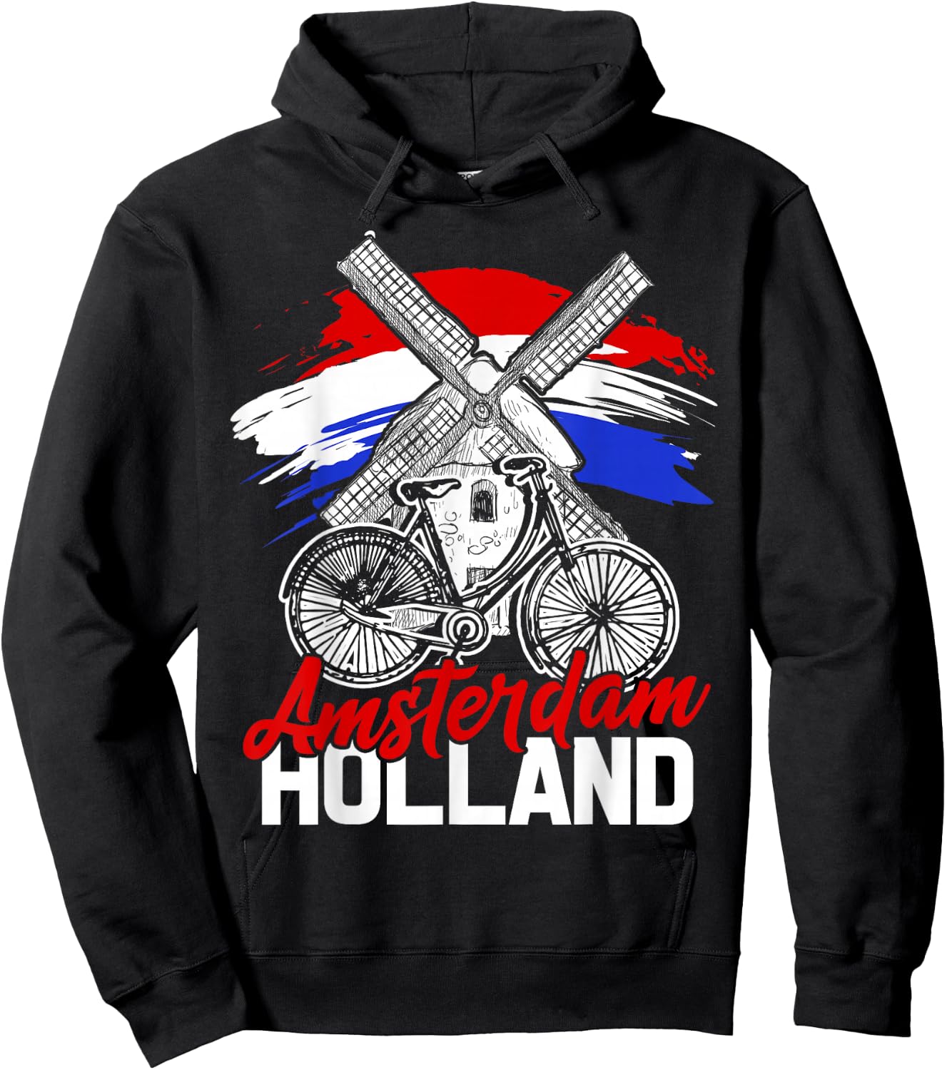 The Netherlands Amsterdam Nederland Dutch Hoodie - Hoodie | Black