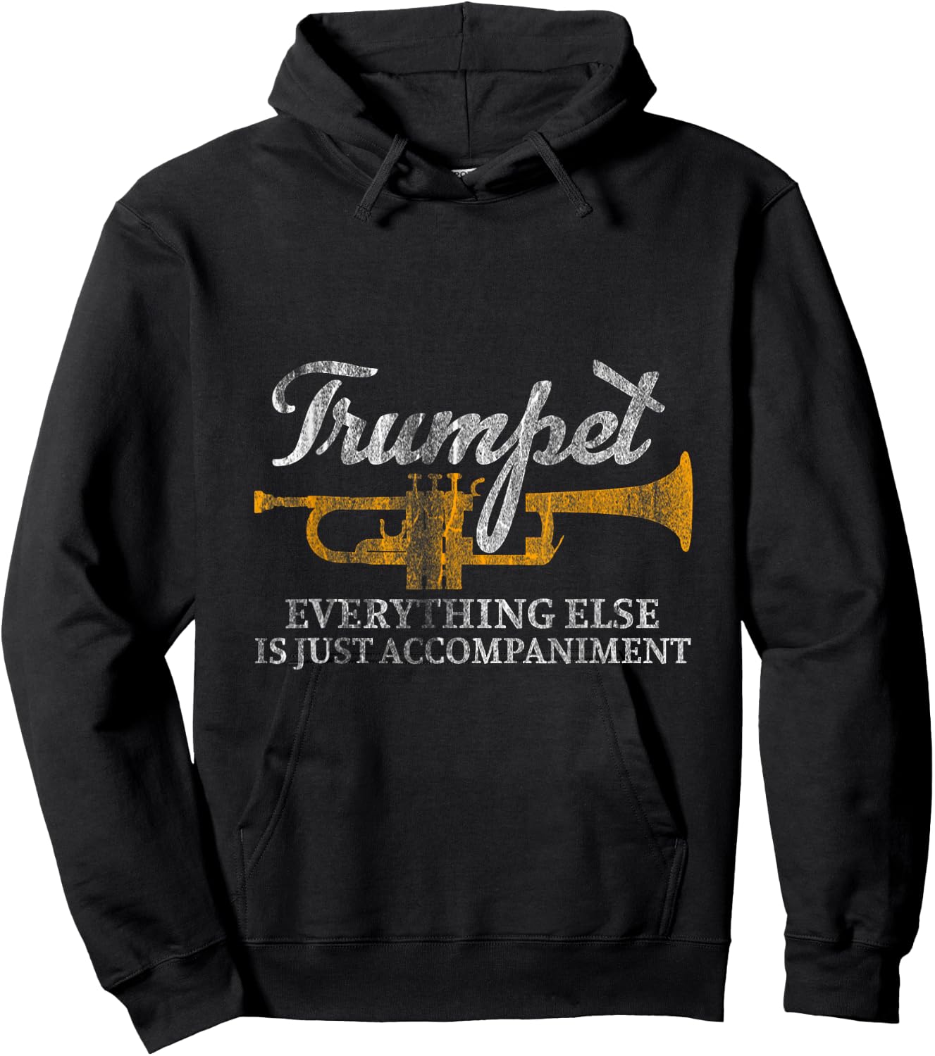 Musical Instrument Marching Band Jazz Music Trumpet Hoodie - Hoodie | Black