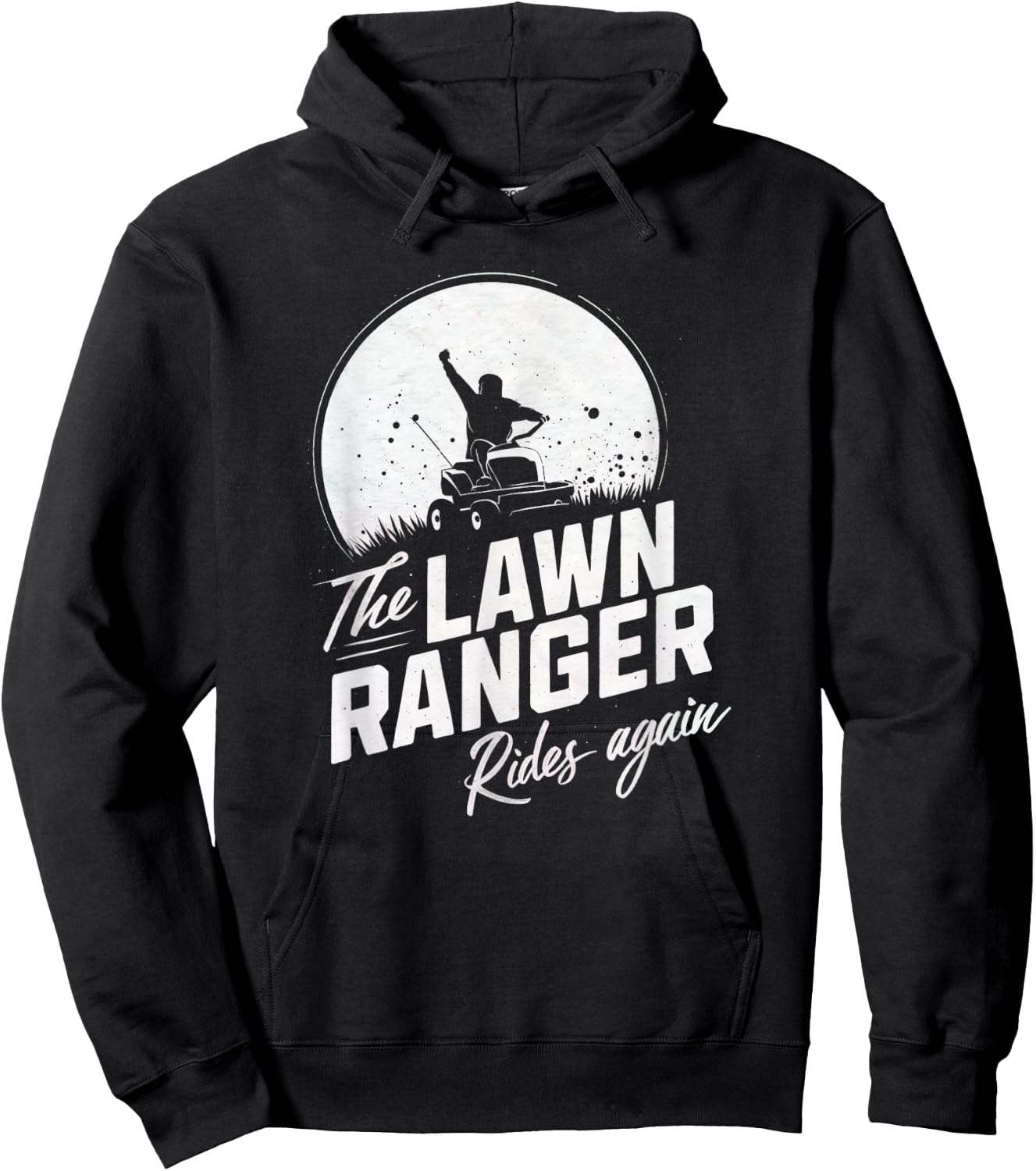 The Lawn Ranger Rides Again Gardening- Gardener Lawn Mower Hoodie - Hoodie | Black