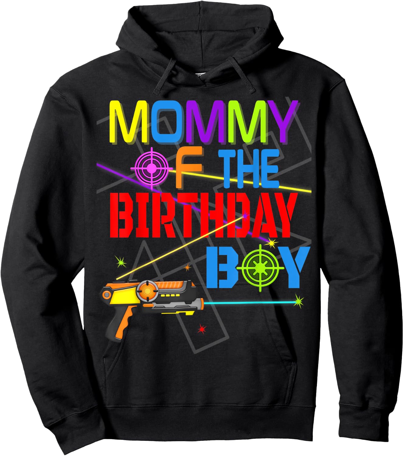 Laser Tag Birthday Party Themed Matching Family Hoodie - Hoodie | Black
