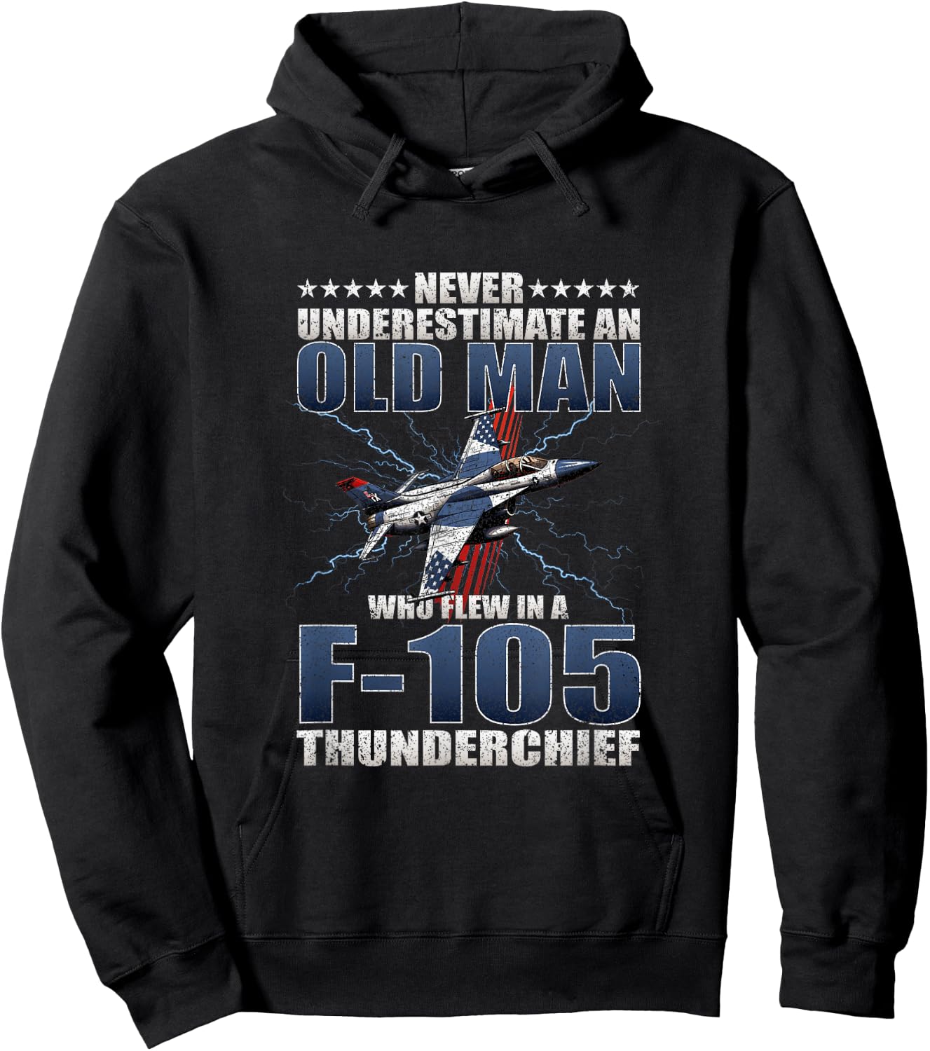 Republic F-105 Thunderchief f105 jet f-105d f 105 thud pilot Hoodie - Hoodie | Black