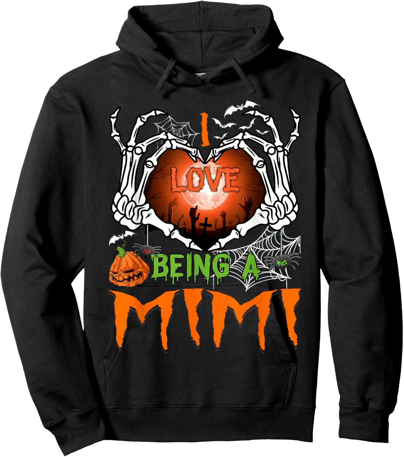 I Love Being A Mimi Spooky Season Halloween Hoodie - Hoodie | Black