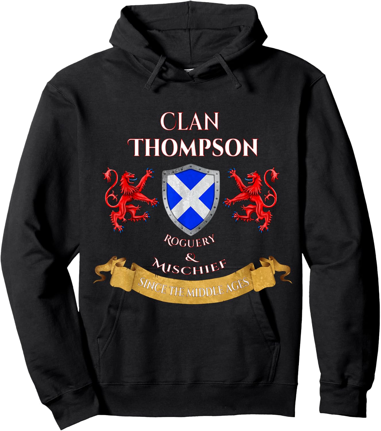 Thompson Scottish Family Clan Middle Ages Mischief Hoodie - Hoodie | Black