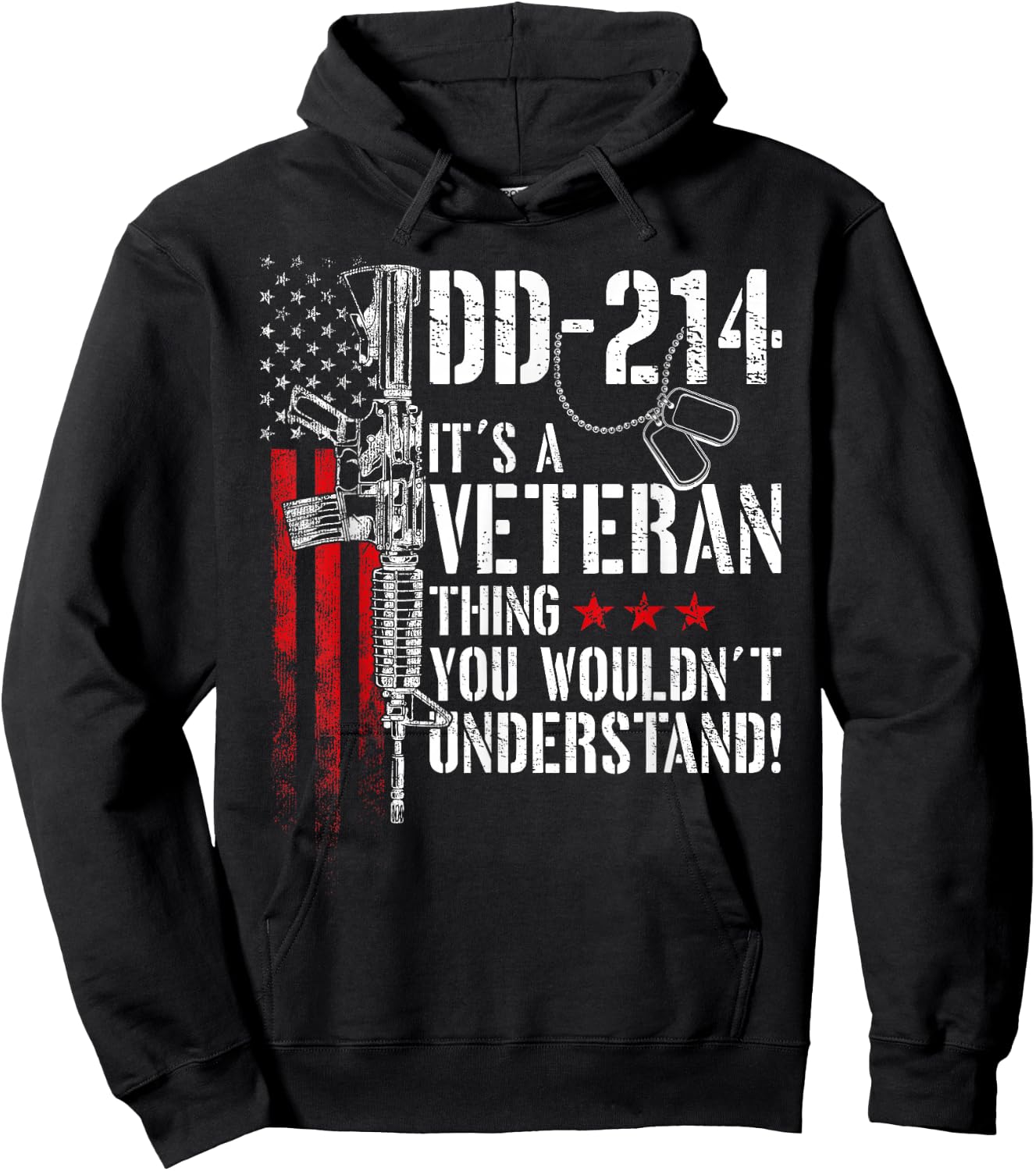 DD-214 It's A Veteran Thing You Wouldn't Understand Hoodie - Hoodie | Black