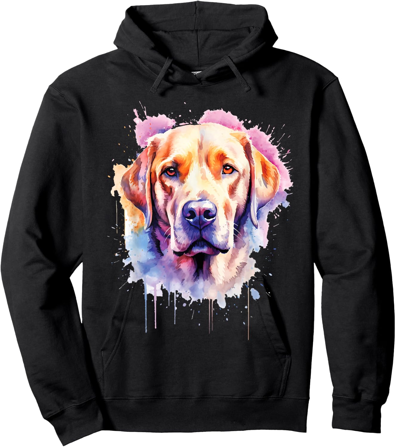 Colorful Labrador Splash Art - Dog Owner Pet Trainer Puppy Hoodie - Hoodie | Black