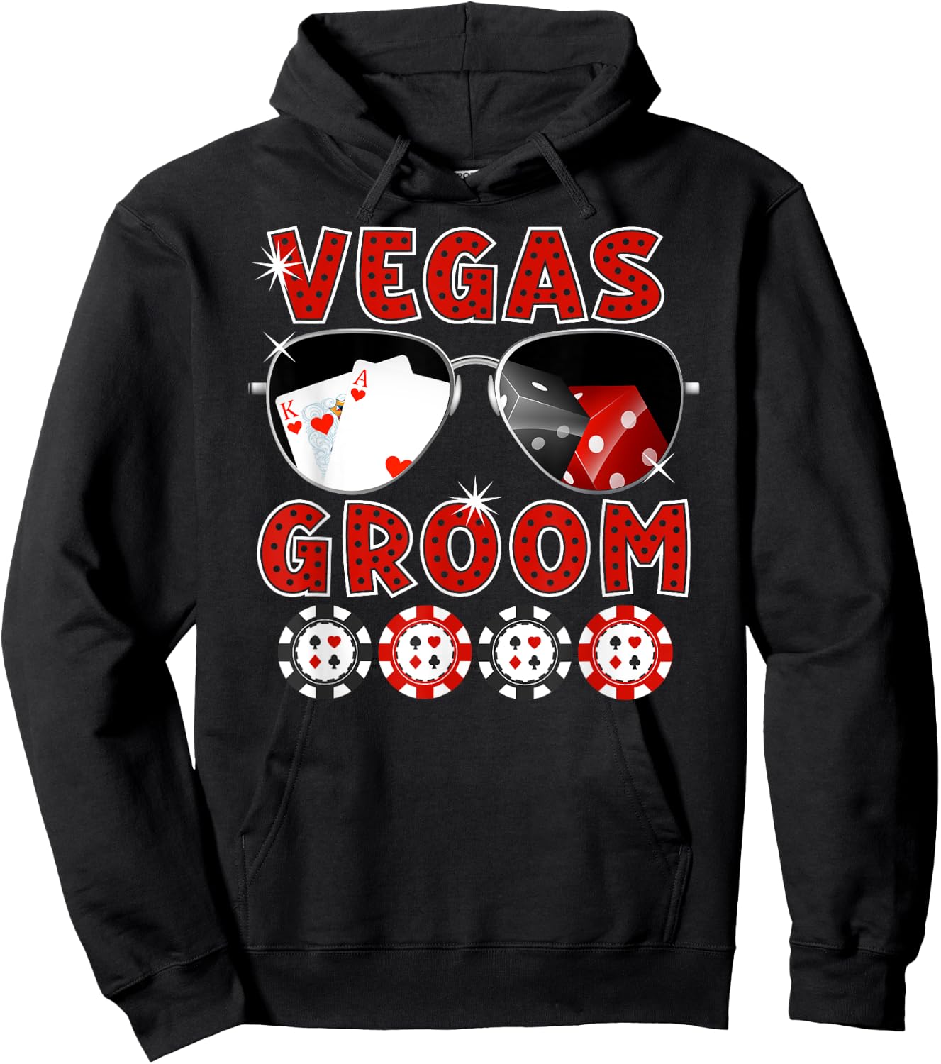 Las Vegas Groom Wedding Bachelor Party Stag Night Hoodie - Hoodie | Black