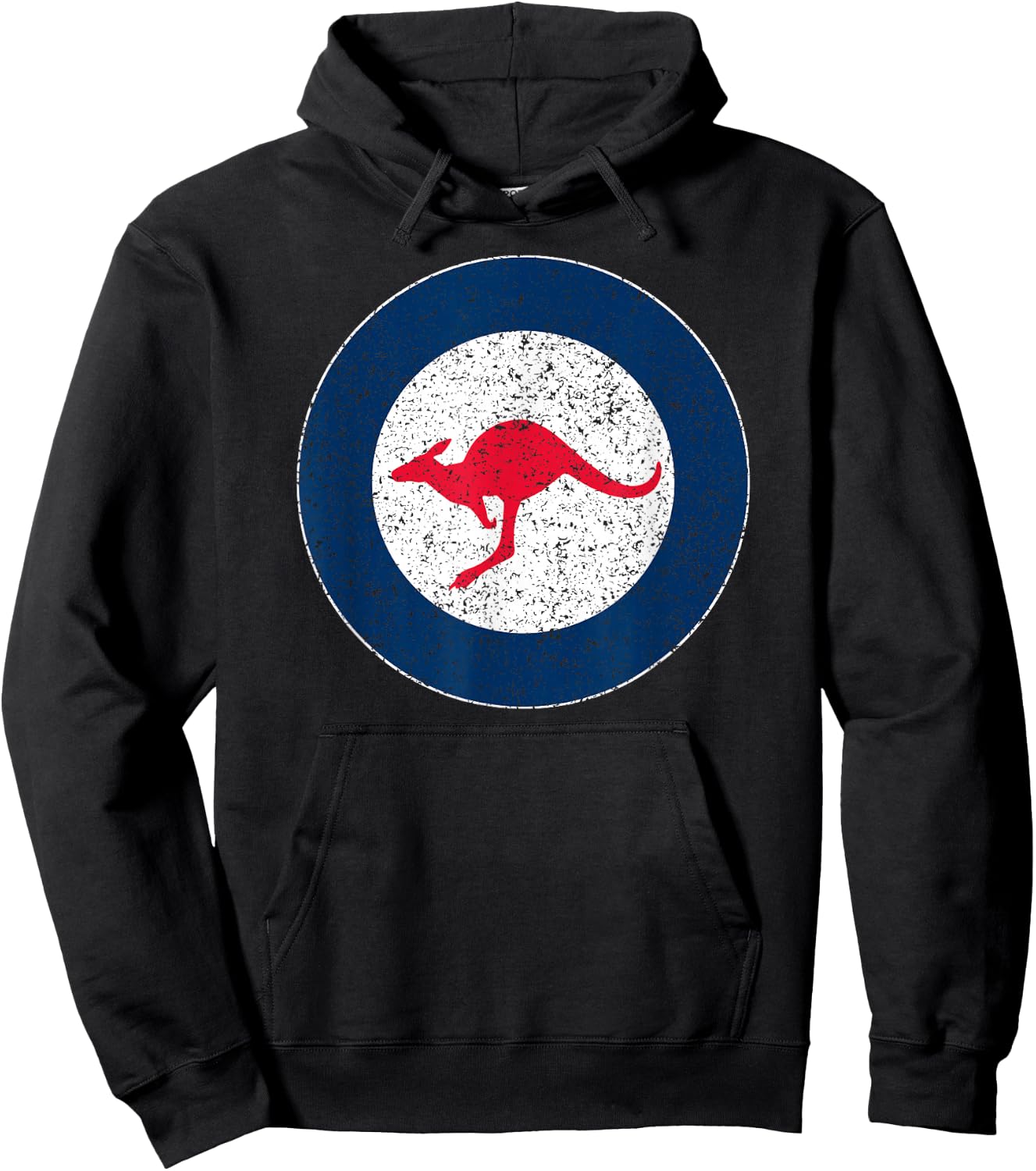Australian Air Force Roundel Kangaroo Hoodie - Hoodie | Black