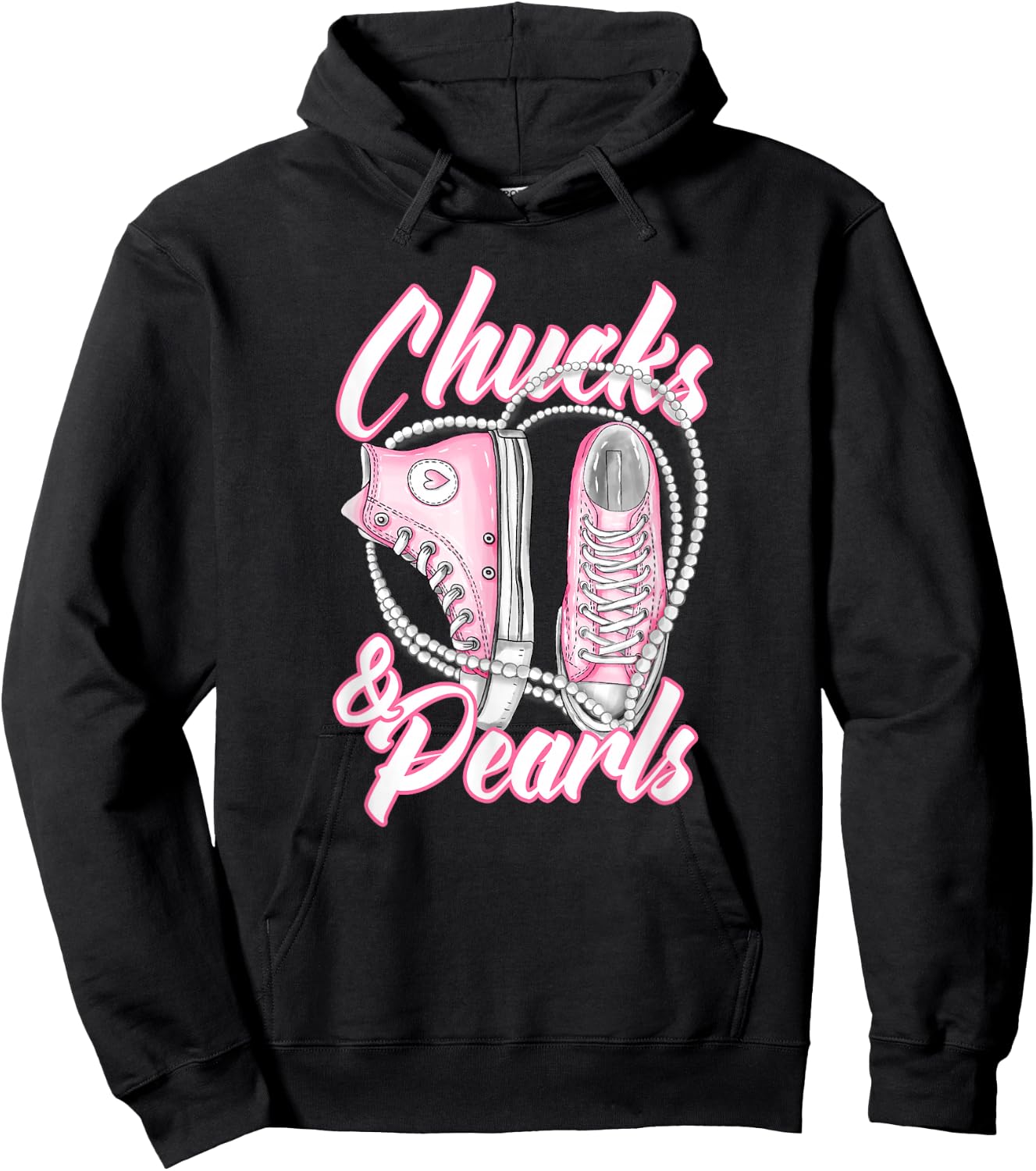 Chucks and Pearls Hoodie - Hoodie | Black