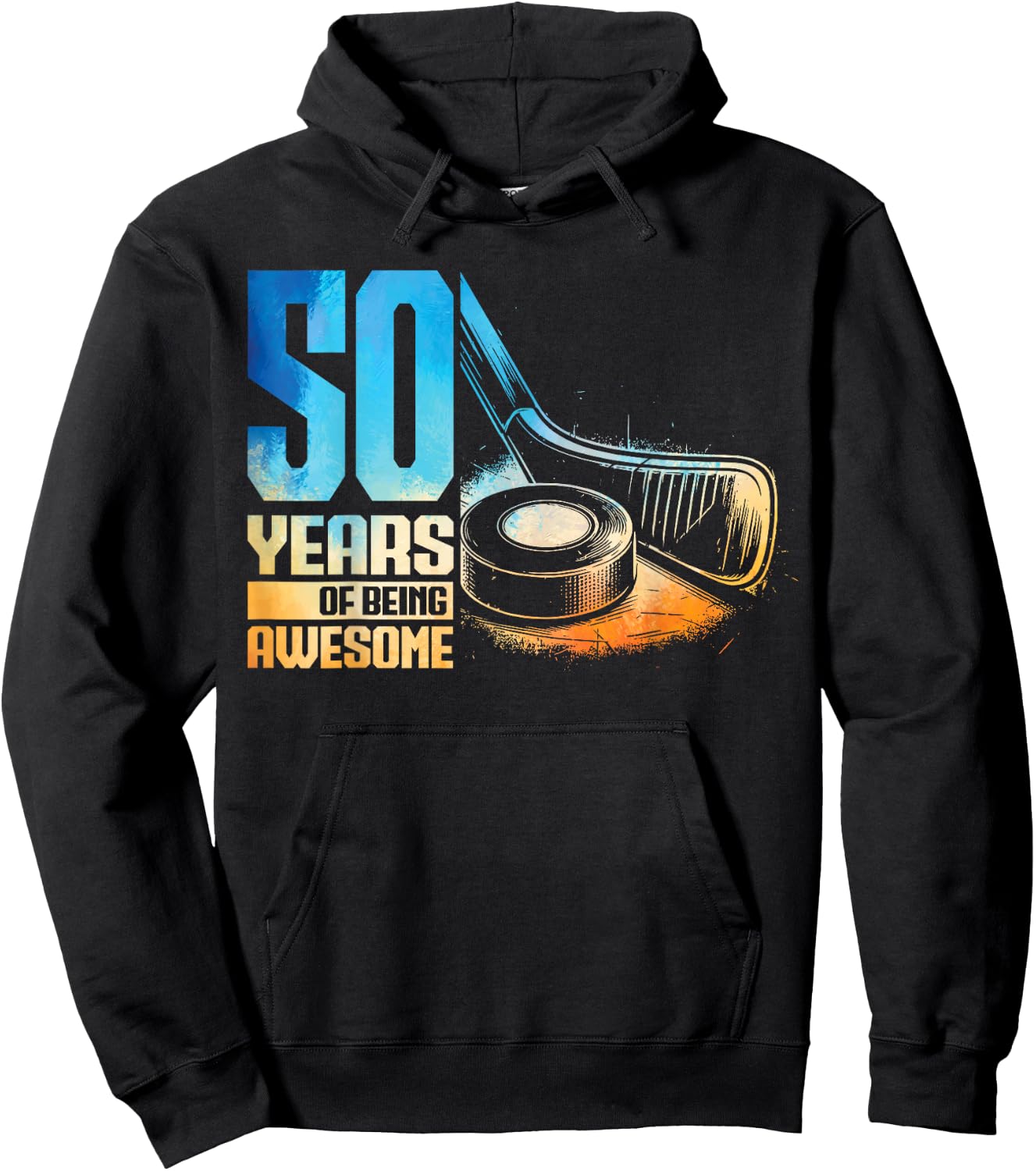 50th Birthday Men Icehockey Player Ice Hockey 50 Years Old Hoodie - Hoodie | Black
