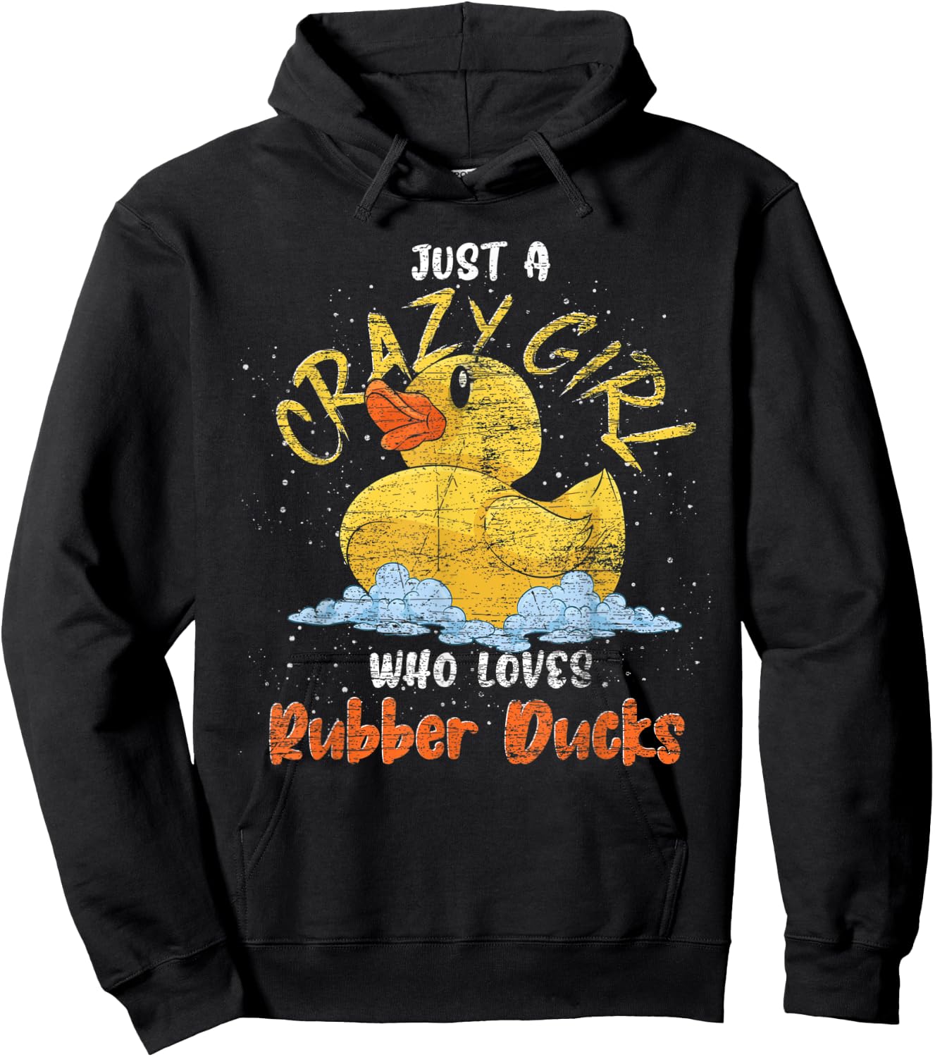 Just A Crazy Girl Who Loves Rubber Ducks Women Rubber Duck Hoodie - Hoodie | Black