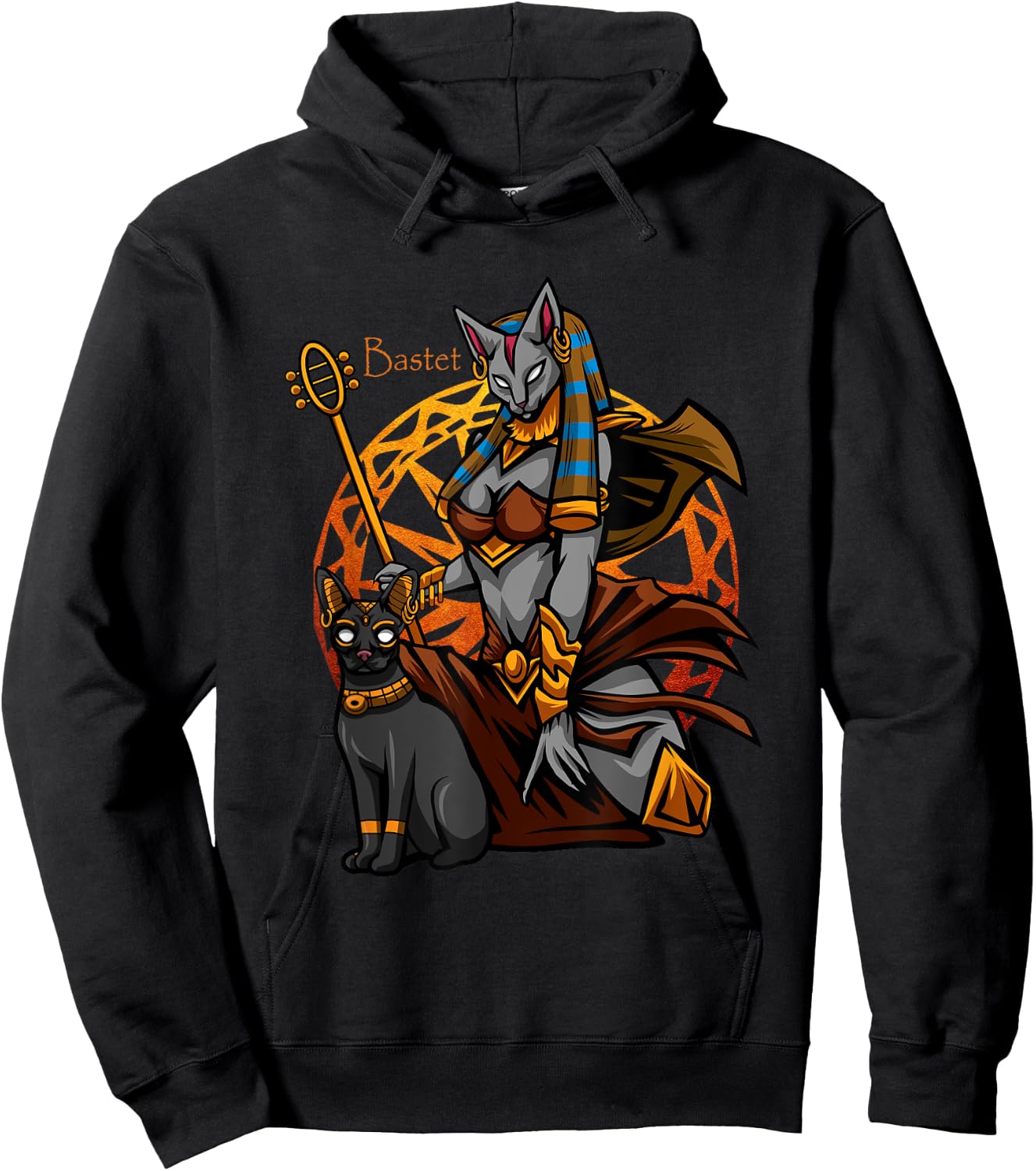 Bastet Egypt Cat Goddess - Ancient Egyptian Mythology Gods Hoodie - Hoodie | Black