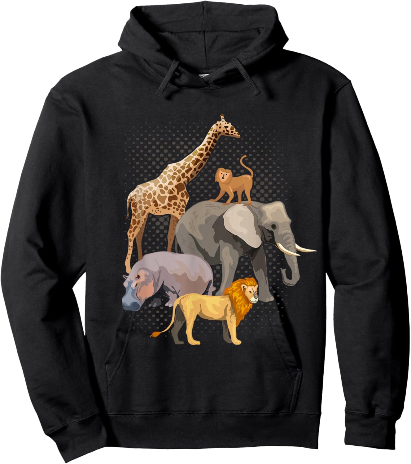 Safari Squad African Safari Animals Funny Zoo Animal Lovers Hoodie - Hoodie | Black