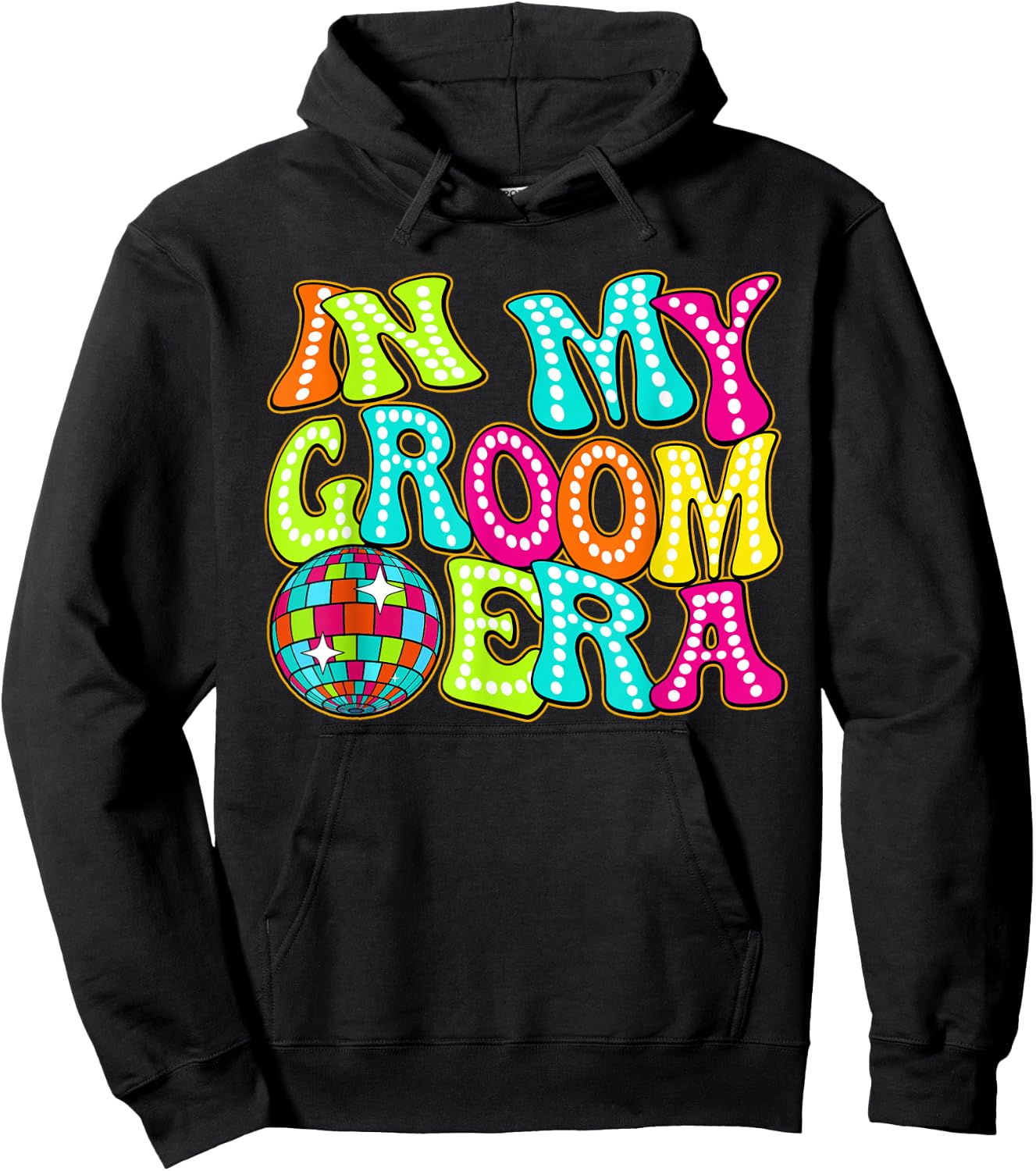 Disco Groovy In My Groom Era Hoodie - Hoodie | Black