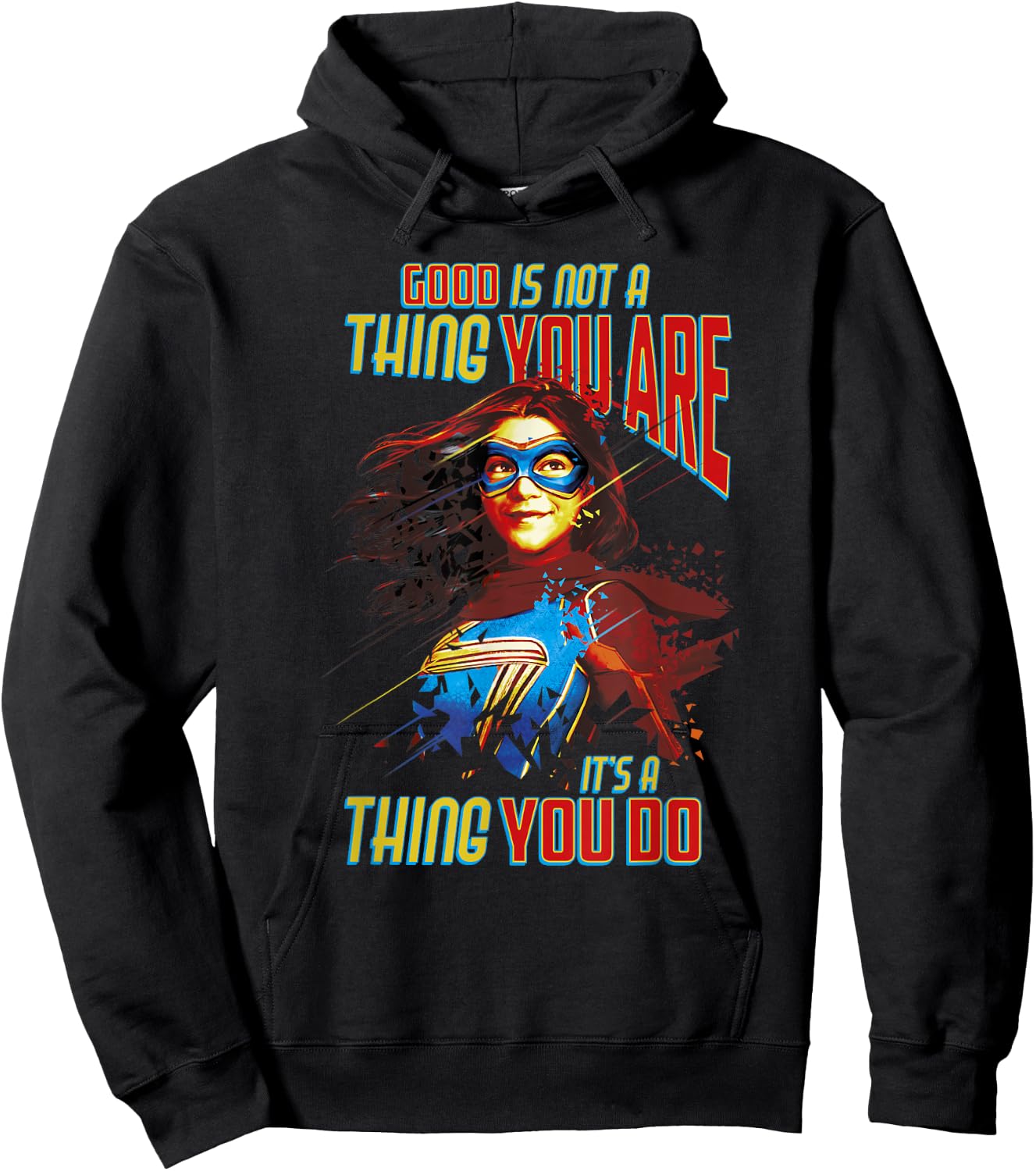 Marvel Ms. Marvel Good Is Not A Thing You Are Quote Hoodie - Hoodie | Black