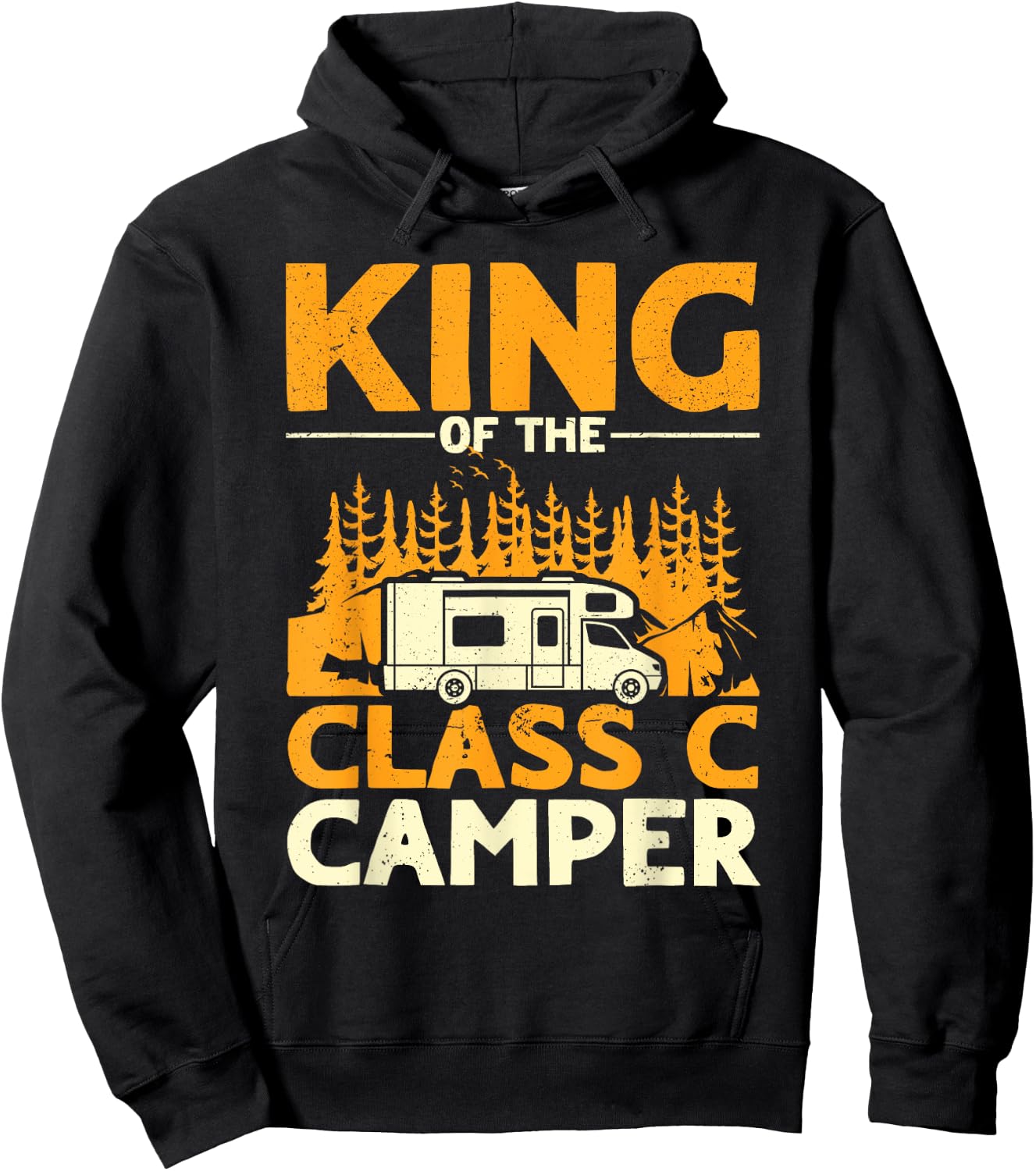 Funny King of the Class C RV Camper Camping Men Hoodie - Hoodie | Black