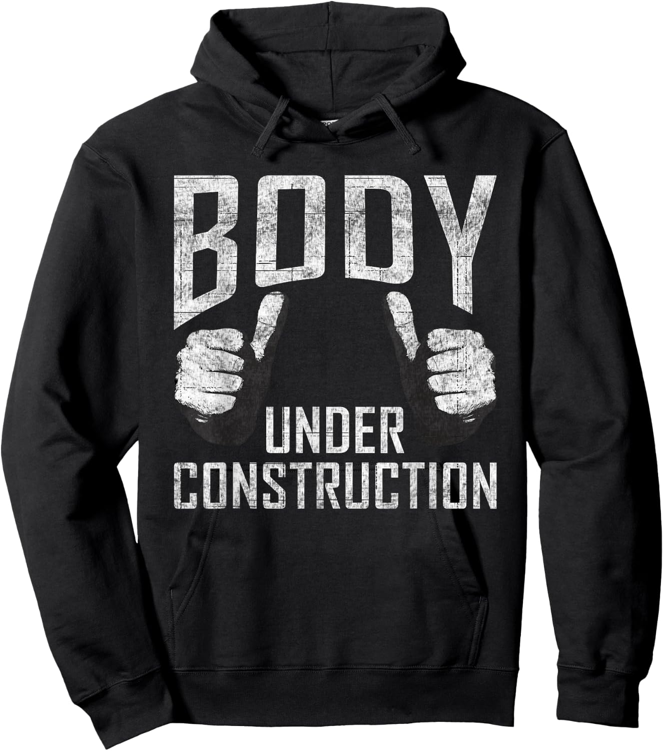 Body under Construction Gym Workout Bodybuilding Hoodie - Hoodie | Black