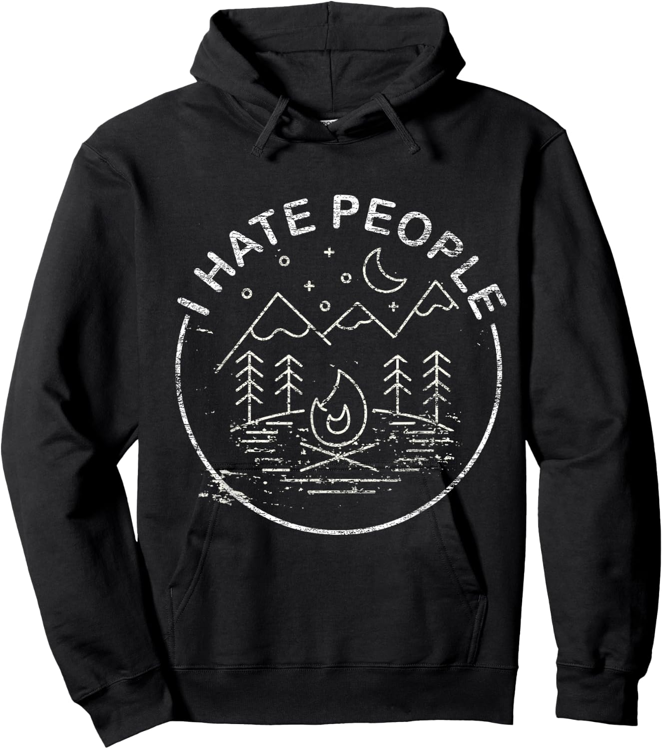 Gift camping lovers forest camping Hoodie - Hoodie | Black