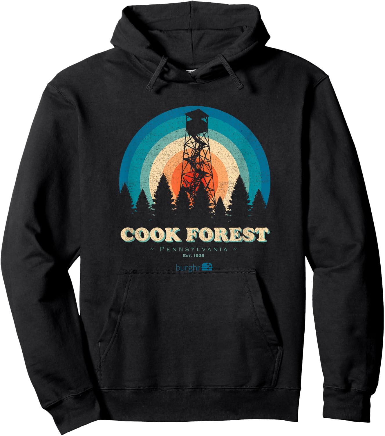 Cook Forest - Fire Tower Hoodie - Hoodie | Black
