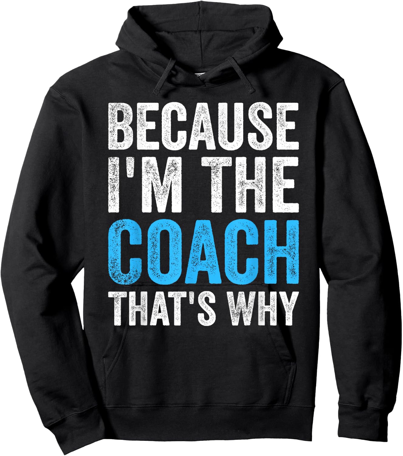 Because I'm The Coach That's Why Funny Hoodie - Hoodie | Black