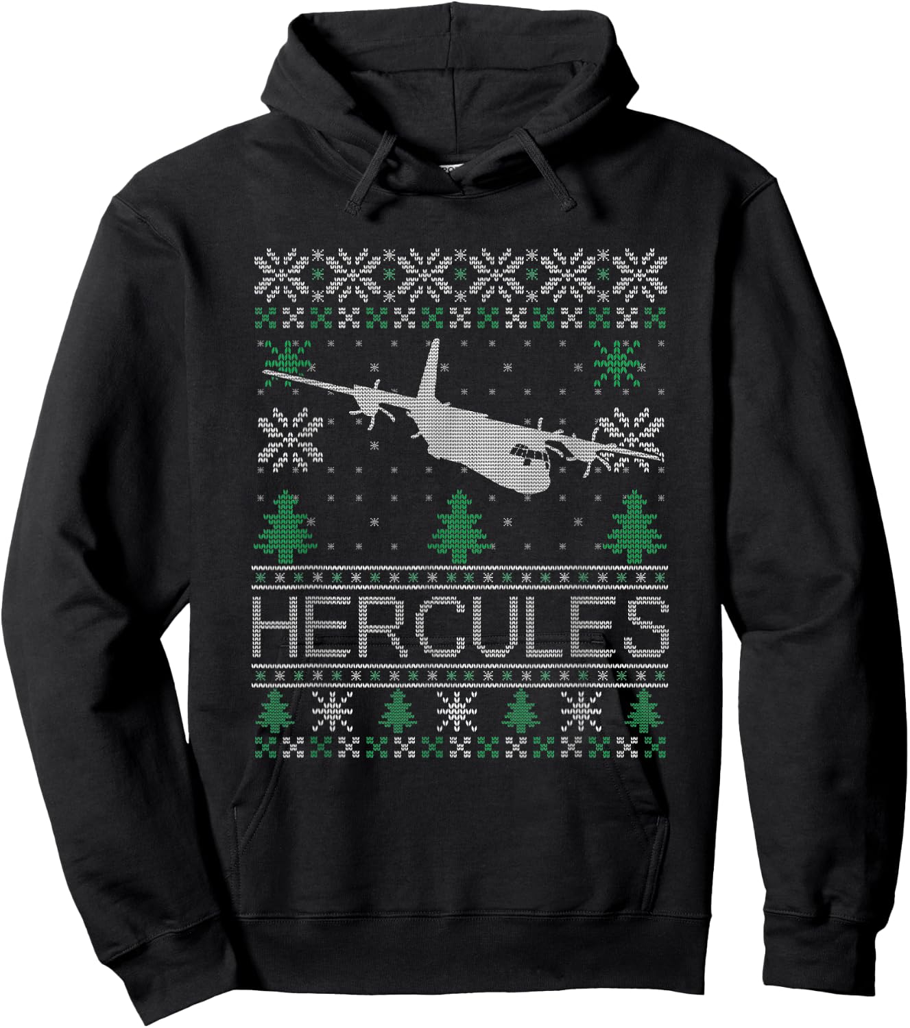 C-130J Ugly Christmas Hoodie - Hoodie | Black