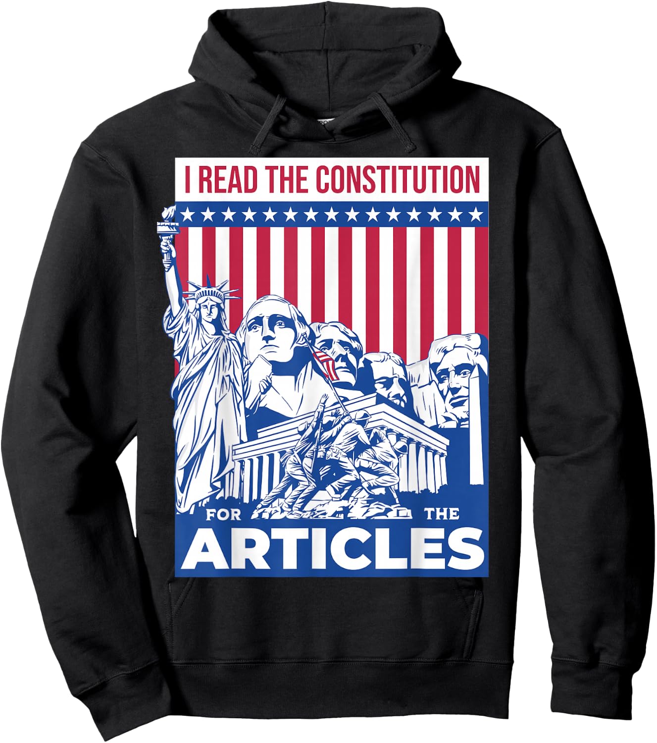 I Read the Constitution for the Articles Funny USA Law Joke Hoodie - Hoodie | Black