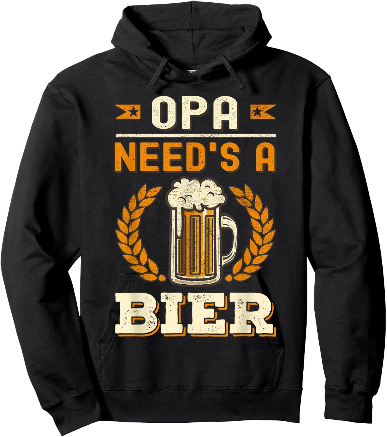 Opa Needs A Beer Bier German Oktoberfest Funny Hoodie - Hoodie | Black