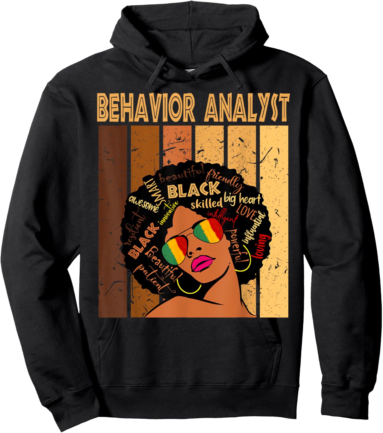 Behavior Analyst Afro African American Black History Month Hoodie - Hoodie | Black
