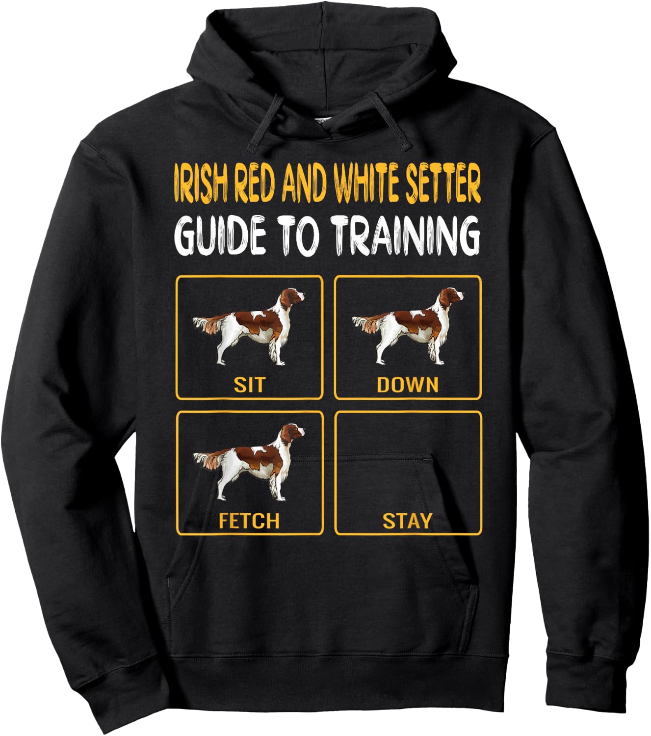 Irish Red and White Setter Guide To Training Dog Obedience Women Kids Hoodie - Hoodie | Black