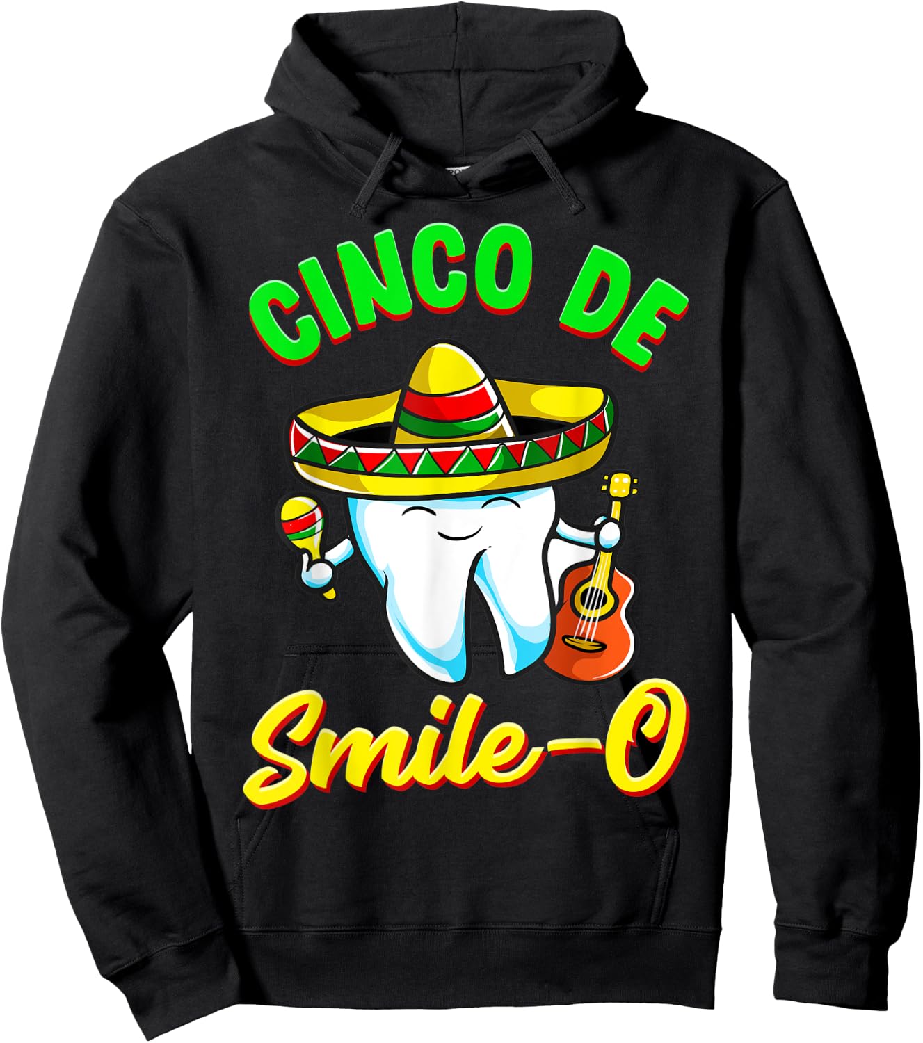 Cinco De Smile O Funny Dentist Cinco De Mayo Hoodie - Hoodie | Black