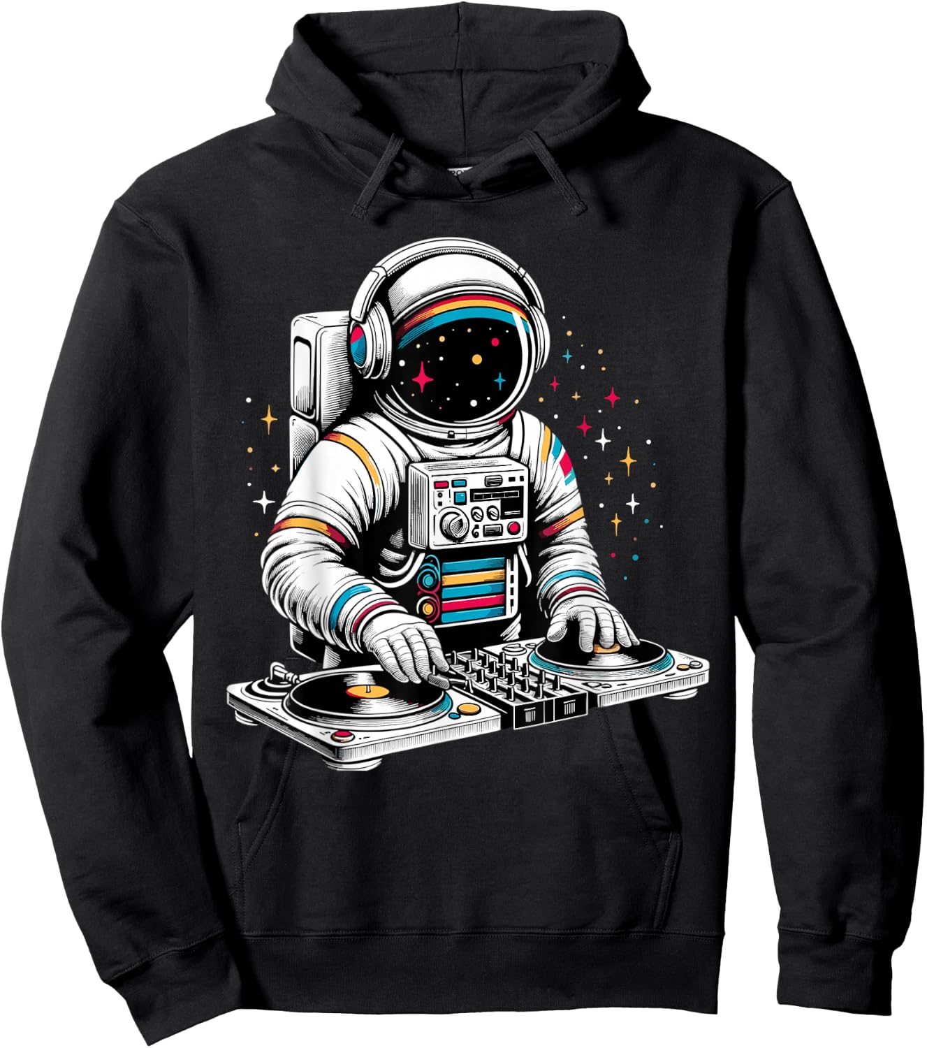 Astronaut DJ Planets Space Hoodie - Hoodie | Black