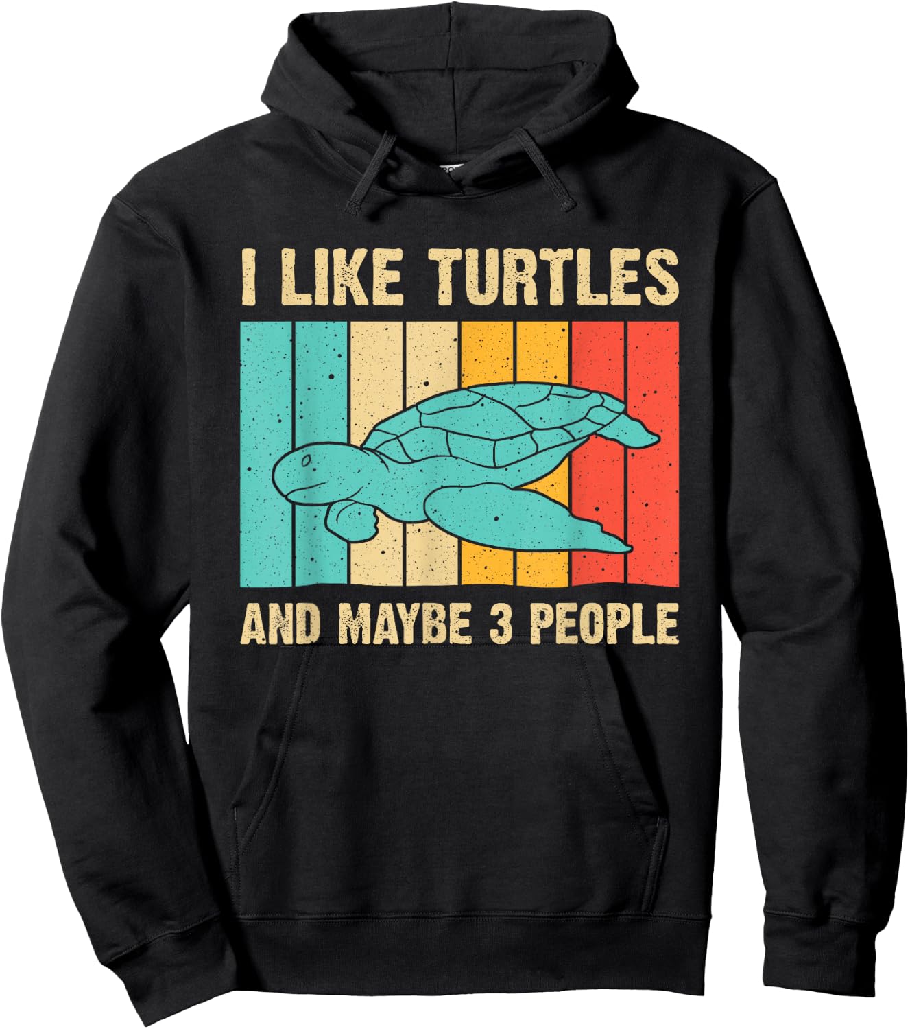 Funny Turtle Design Sea Turtle Lover Men Women Boys Girls Hoodie - Hoodie | Black