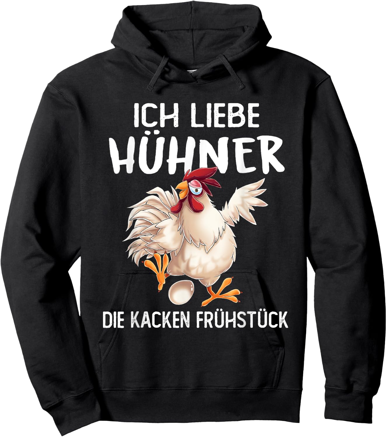 Ich Liebe Hühner Die Kacken Breakfast Farm Farmer Hoodie - Hoodie | Black