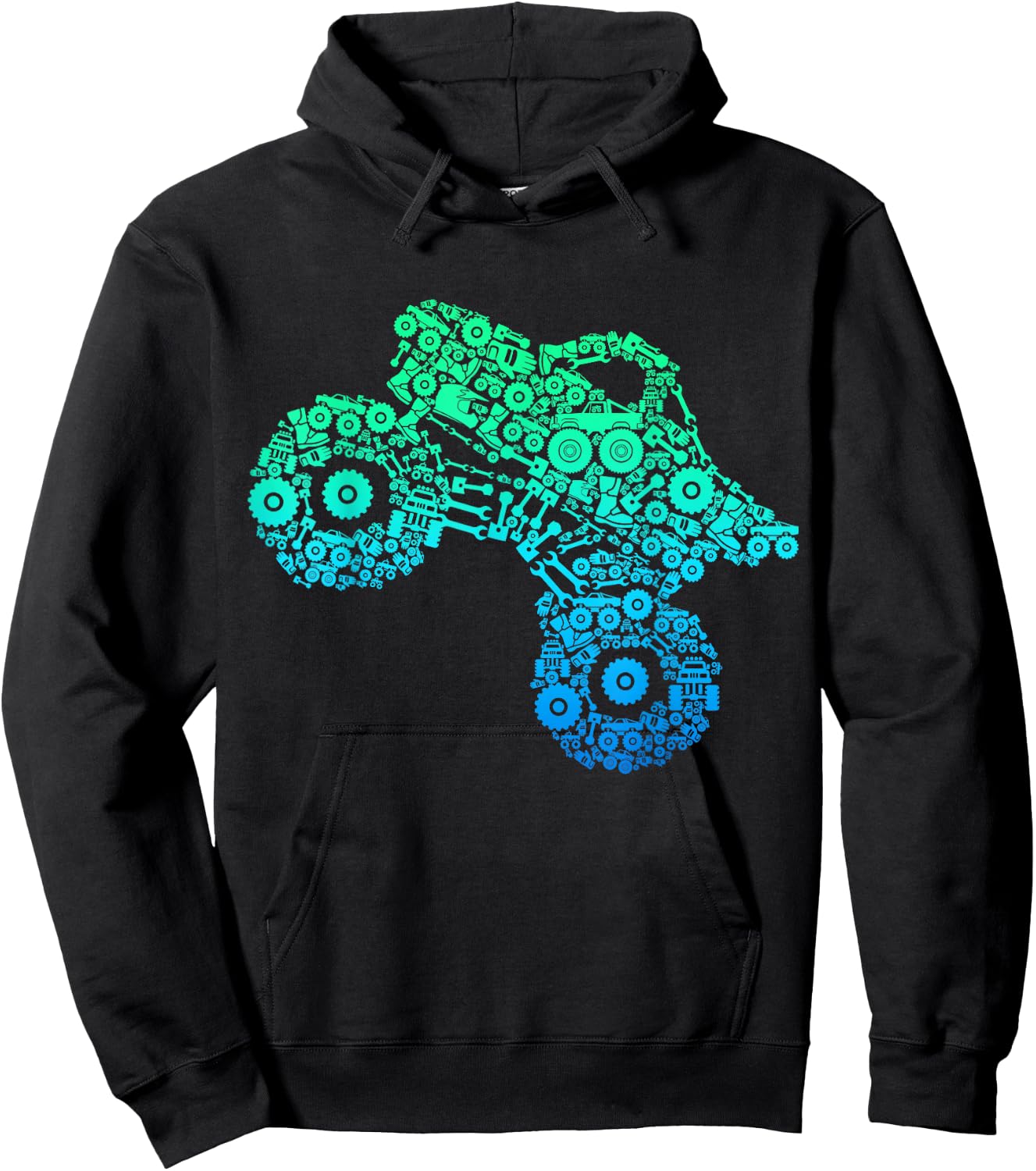 Monster Truck Kids Boys Hoodie - Hoodie | Black