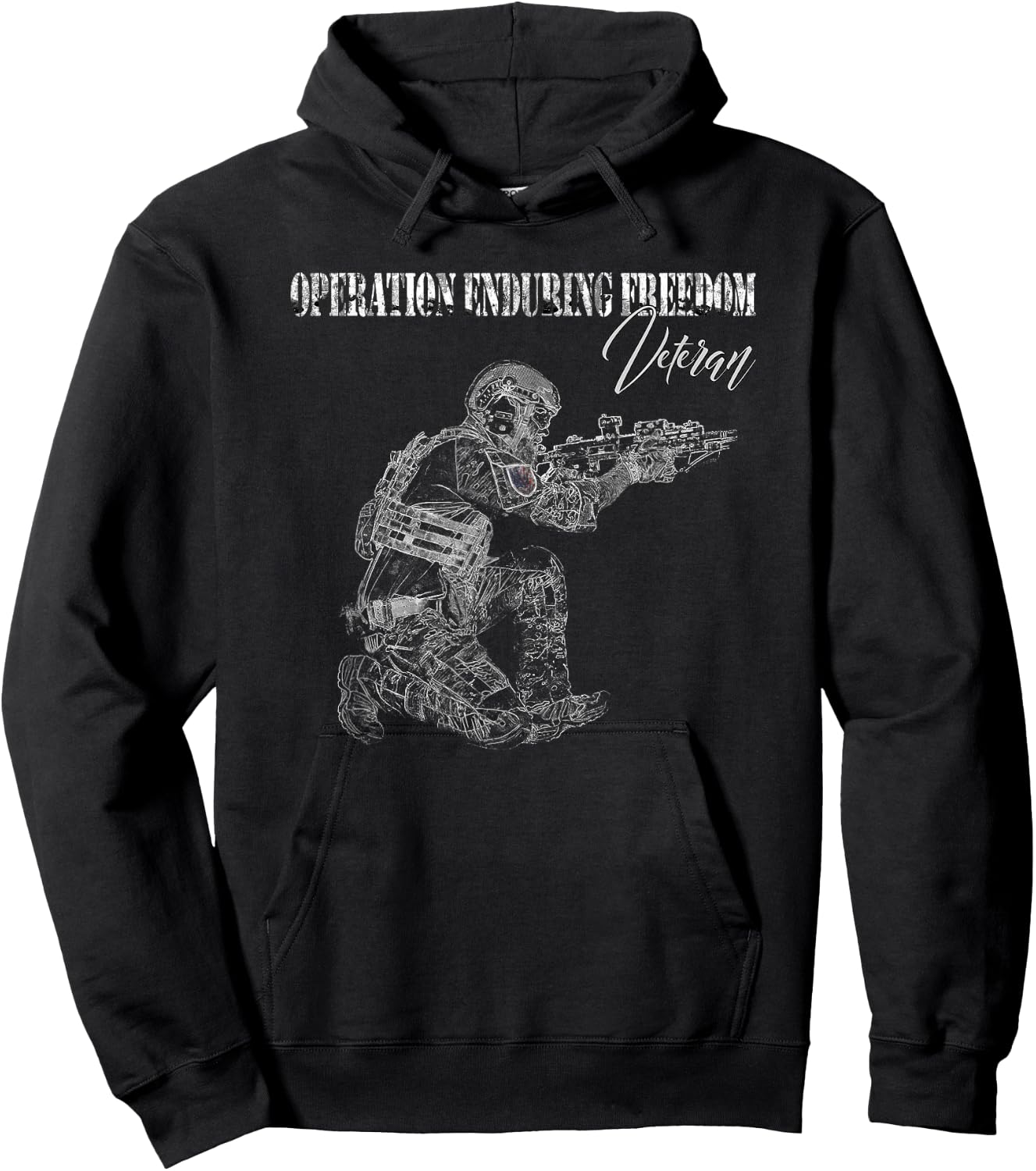 Operation Enduring Freedom OEF US Military Veteran Hoodie - Hoodie | Black