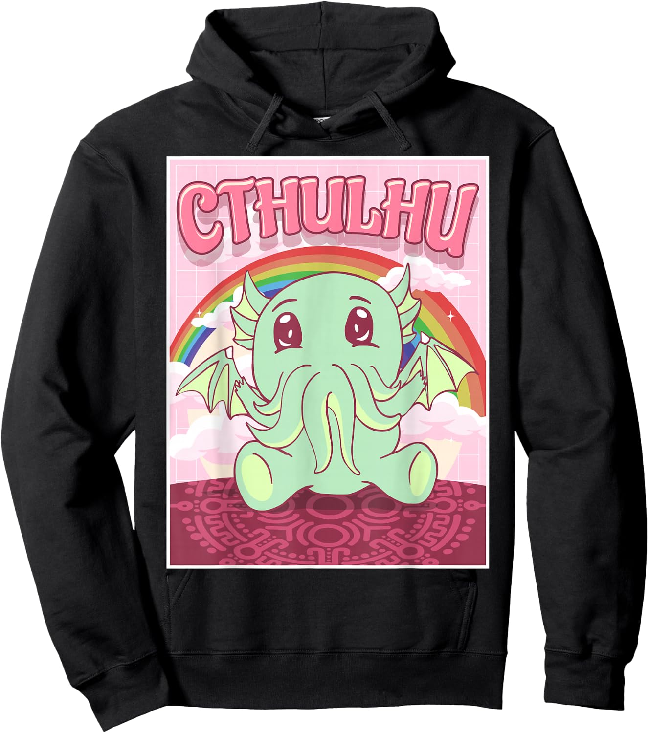Kawaii Cthulhu Necronomicon Cute Cthulhu Monster Hoodie - Hoodie | Black