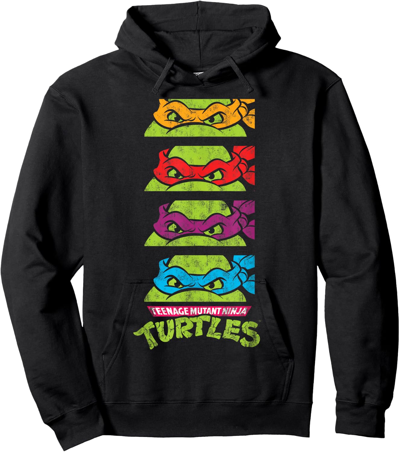 TMNT All Characters With Masks Hoodie - Hoodie | Black
