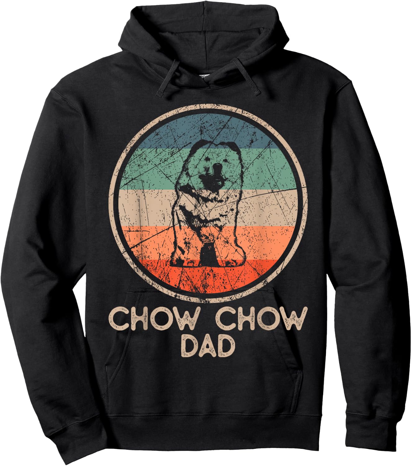 Chow Chow Dog - Vintage Chow Chow Dad Women Hoodie - Hoodie | Black