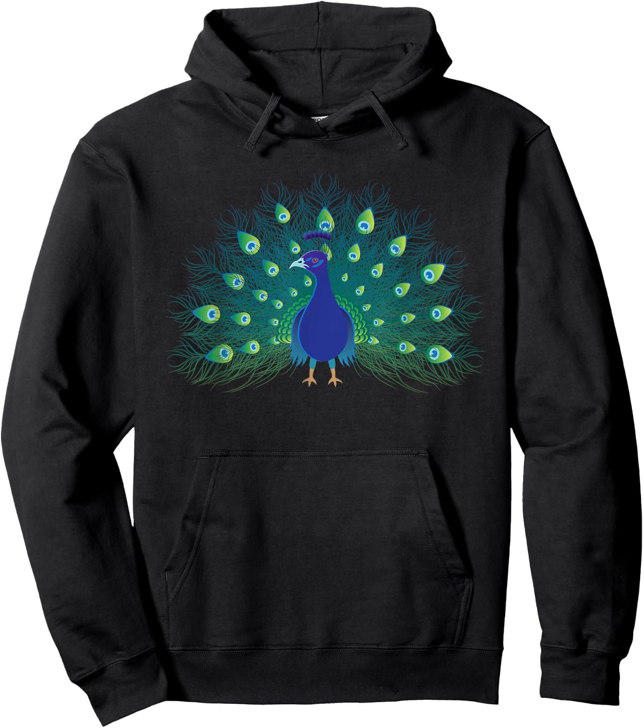 Blue Peacock - Zookeeper Ornithologist Animal Lover Hoodie - Hoodie | Black