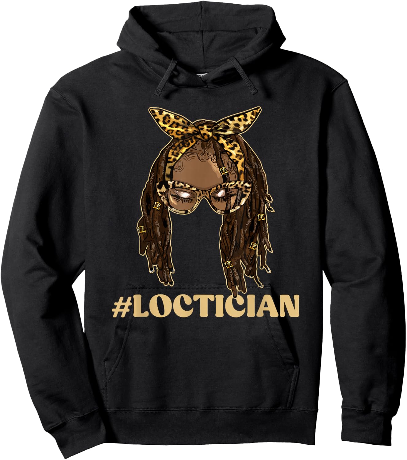 Loctician Hairdresser Dreadlock Hairstylist Beautician Hoodie - Hoodie | Black