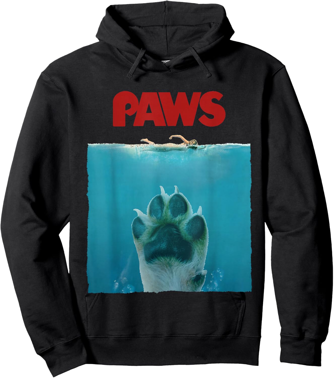 Funny & Awesome Paws Movie Parody Dog Hoodie - Hoodie | Black