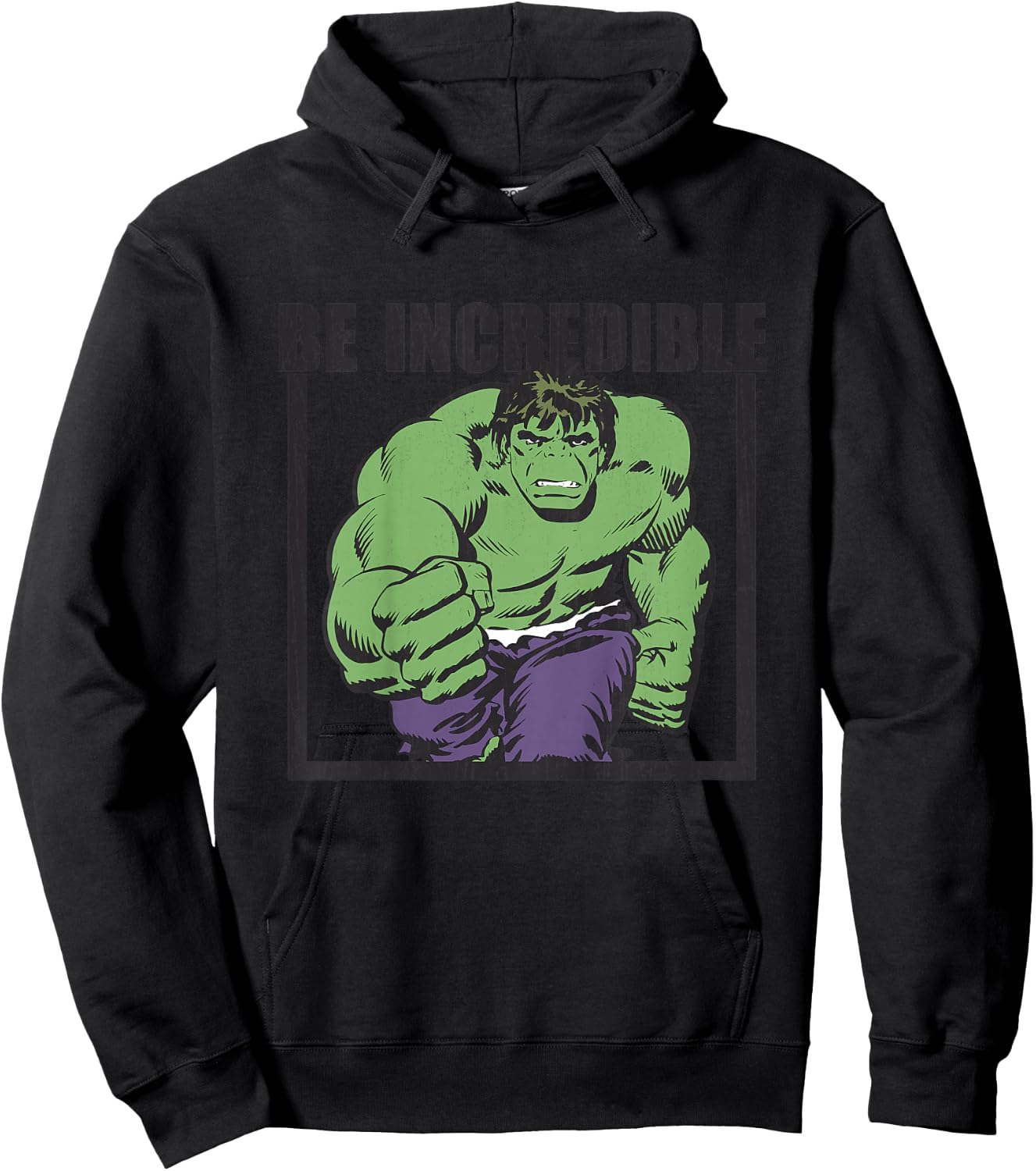 Kids Marvel Hulk Be Incredible Vintage Kids Graphic Hoodie - Hoodie | Black