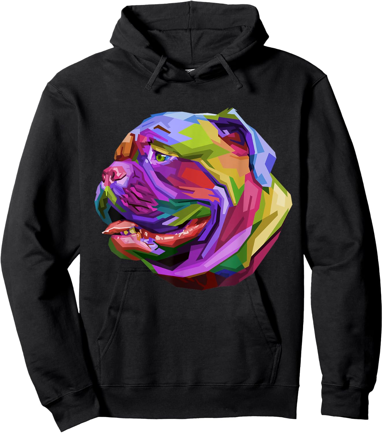 English British Bulldog Pop Art Portrait for Dog Owners Hoodie - Hoodie | Black