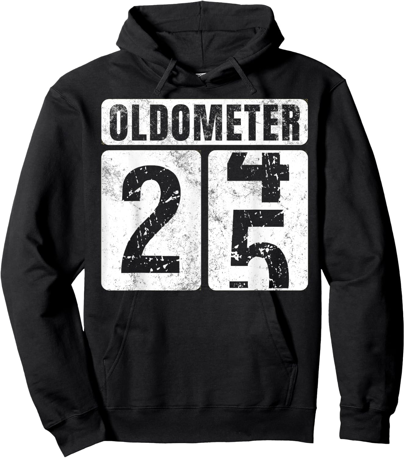Oldometer 25 Shirt Vintage Funny 25th Birthday Gift Hoodie - Hoodie | Black