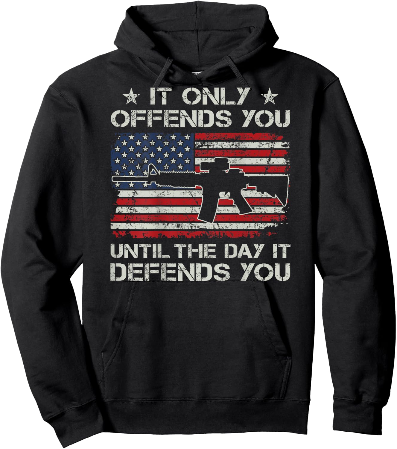 It Only Offends You Until The Day It Defends You - (ON BACK) Hoodie - Hoodie | Black