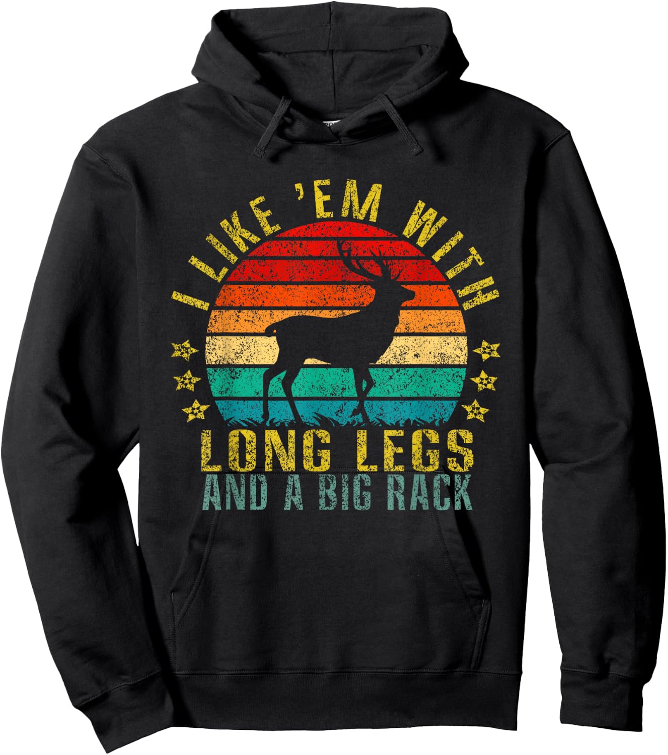 I Like Them With Long Legs and a Big Rack Funny Retro Hoodie - Hoodie | Black