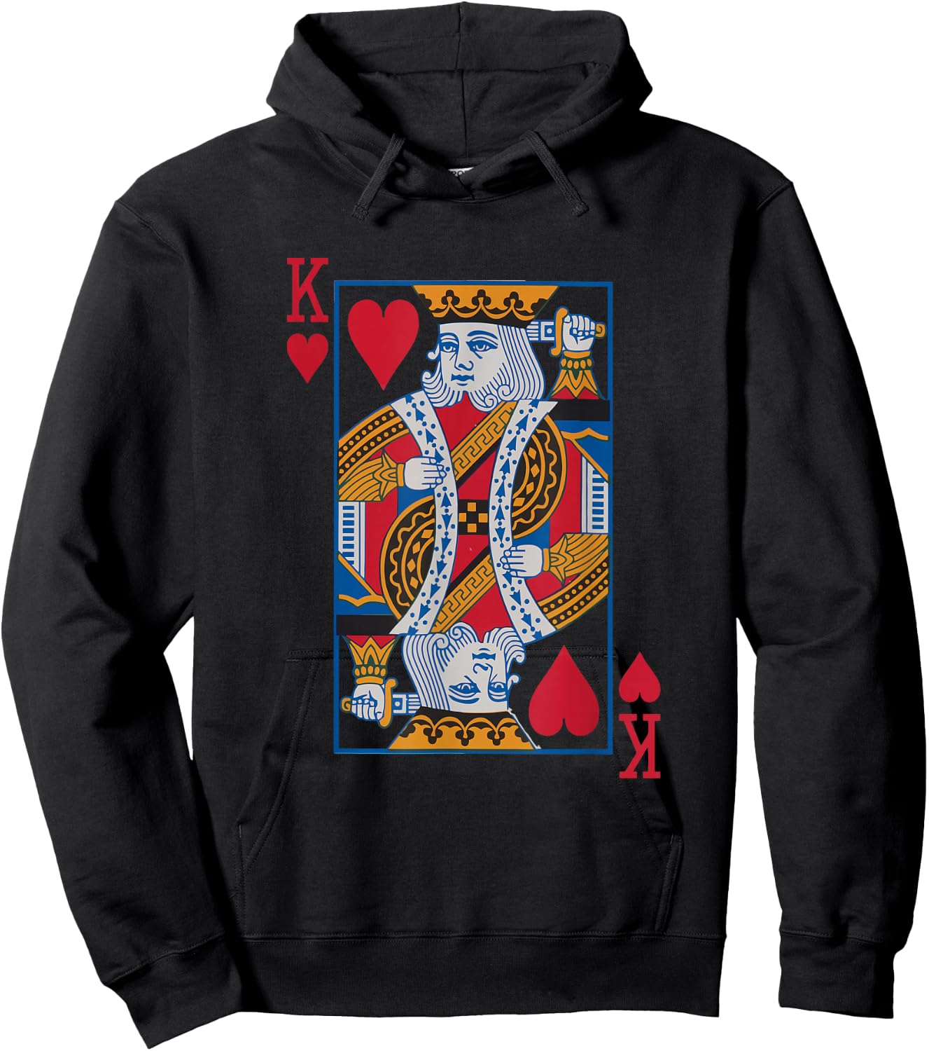 King Hearts Card - Casino Gambler and Card Game Fans Hoodie - Hoodie | Black